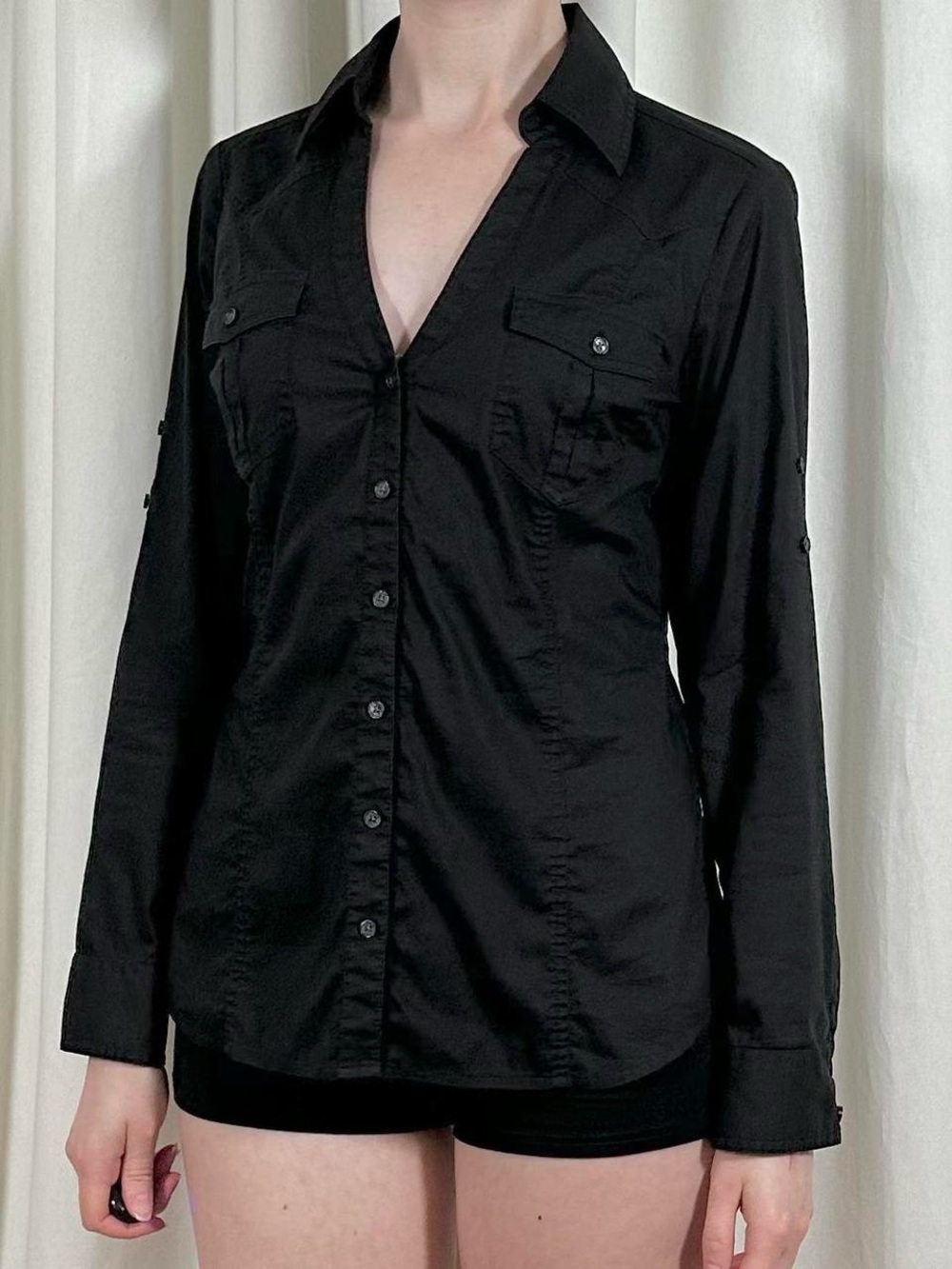 Black Button Down Shirt - Picture 3 of 8